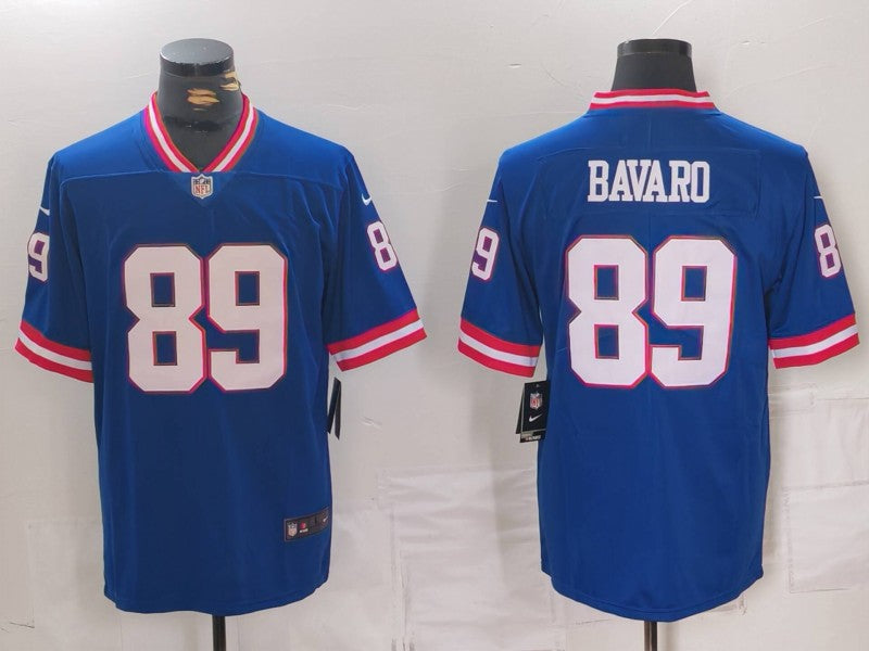 Men's New York Giants Mark Bavaro Royal Classic Game Player Jersey