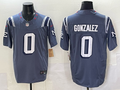 Men's New England Patriots Christian Gonzalez Storm Blue 2025 Rivalries Collection Limited Jersey