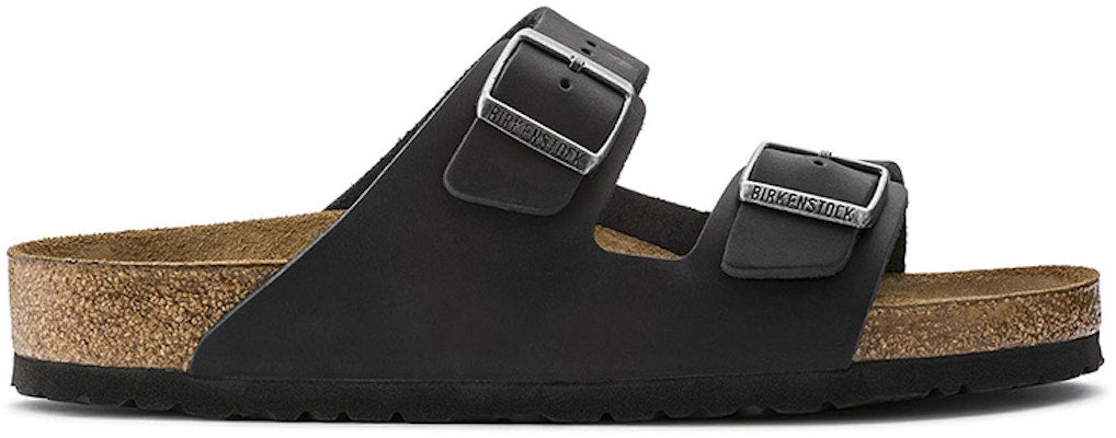 Birkenstock Arizona Oiled Nubuck Leather 752483 Narrow Fit Black Sandals