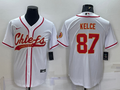 Men's Kansas City Chiefs Travis Kelce White Game Jersey Joint Edition