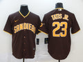 Men's San Diego Padres Fernando Tatis Jr. Stitched Brown Jersey