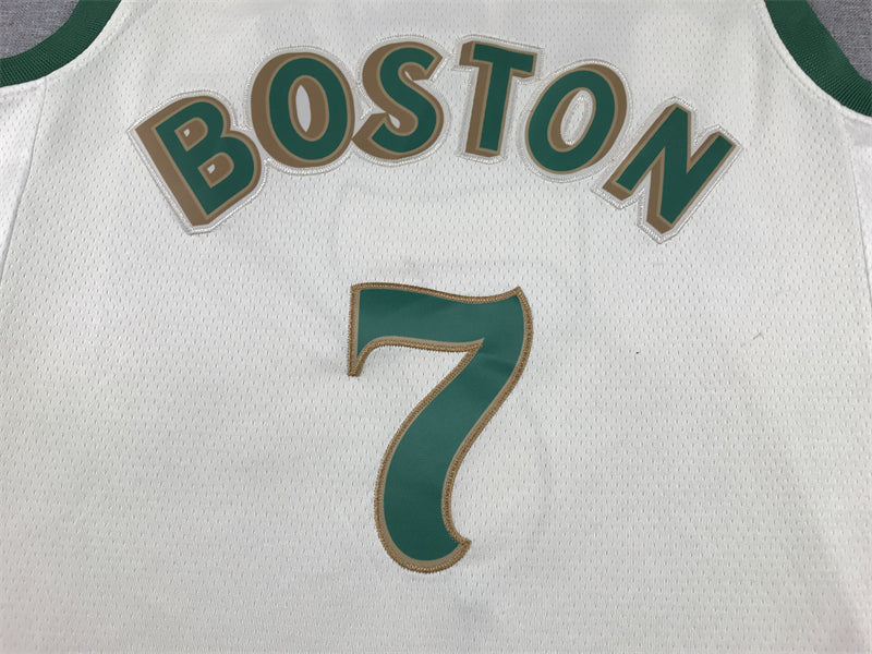 Men's Boston Celtics Jaylen Brown White 2023/24 Swingman Jersey - City Edition
