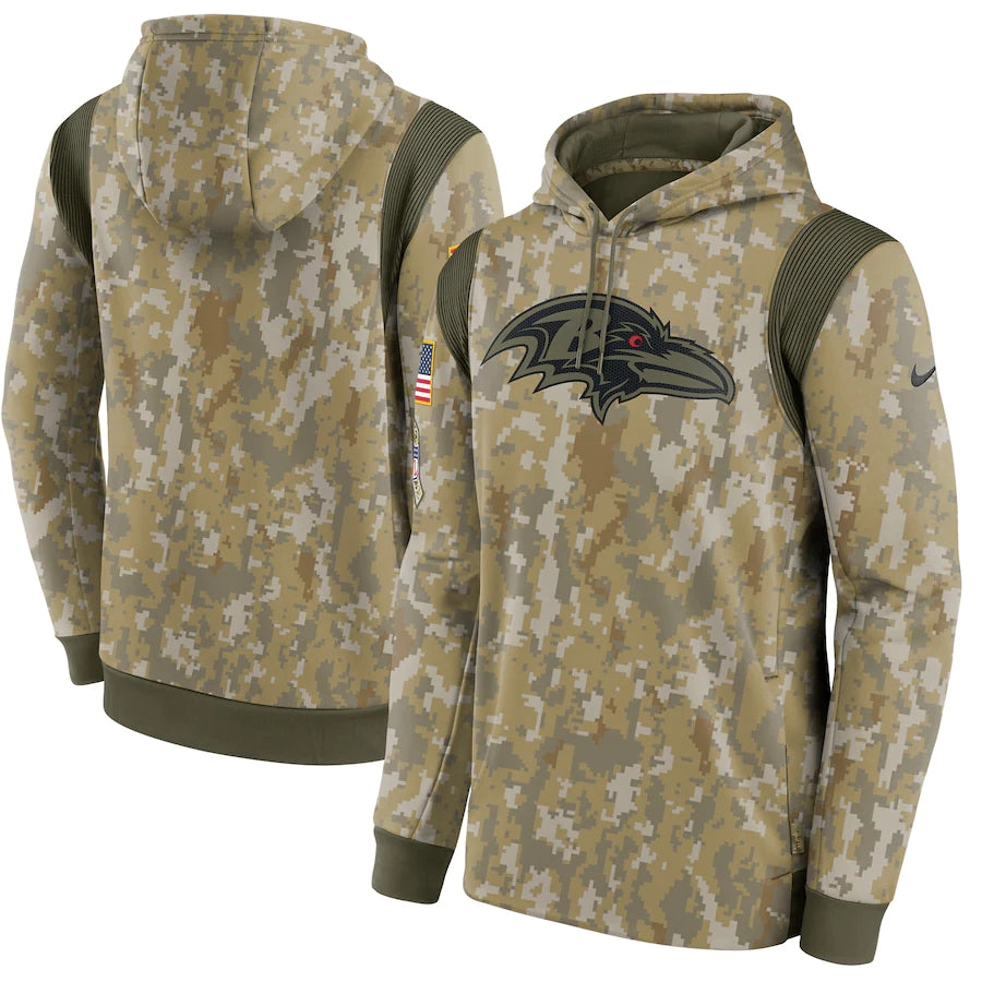 Men's Baltimore Ravens 2021 Salute to Service Hoodie Camouflage