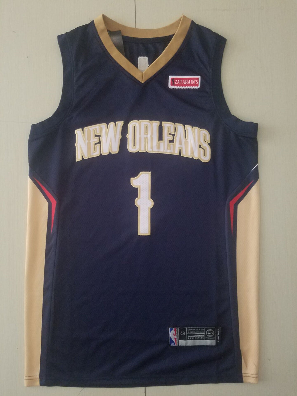 Men's New Orleans Pelicans Zion Williamson NBA Dark Blue Swingman Jersey