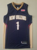 Men's New Orleans Pelicans Zion Williamson NBA Dark Blue Swingman Jersey