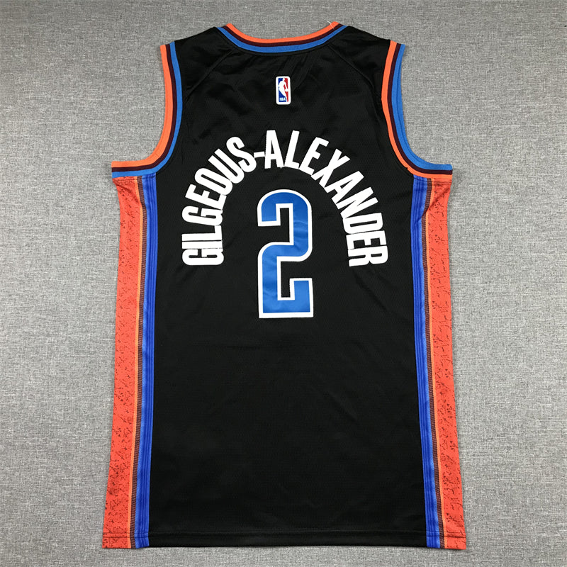Men's Oklahoma City Thunder Shai Gilgeous-Alexander Anthracite 2022/23 Fastbreak Jersey - City Edition