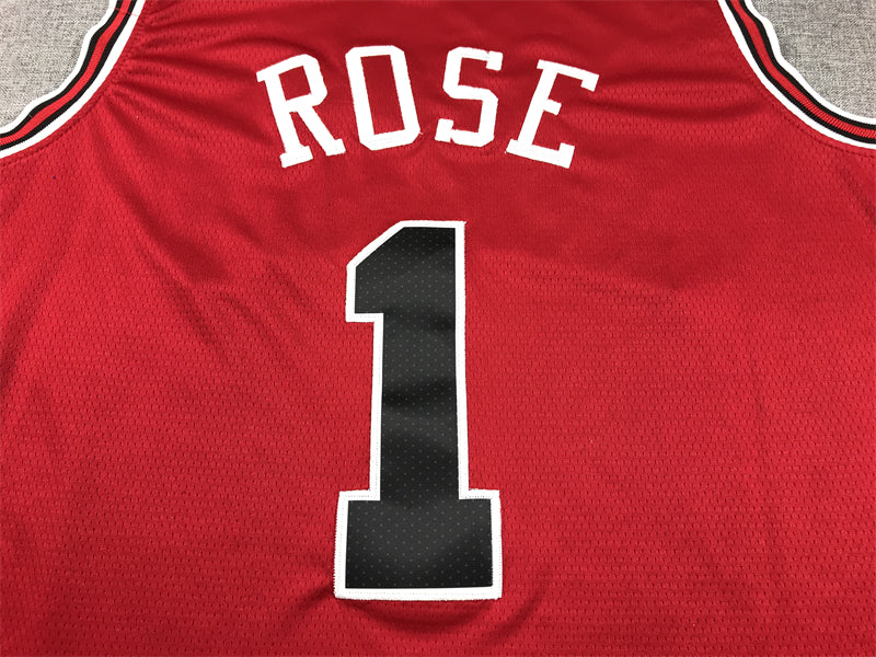 Men's Chicago Bulls Derrick Rose Red Swingman Jersey