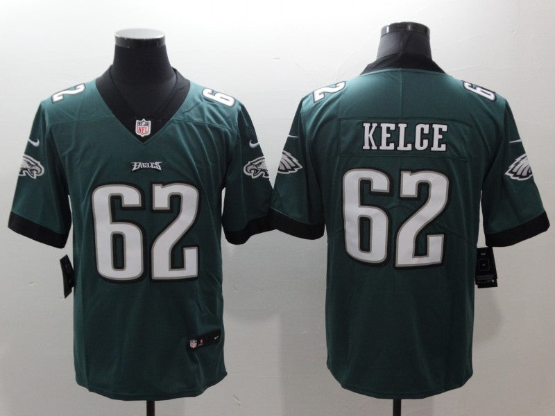 Men's Philadelphia Eagles Jason Kelce Midnight Green Game Jersey
