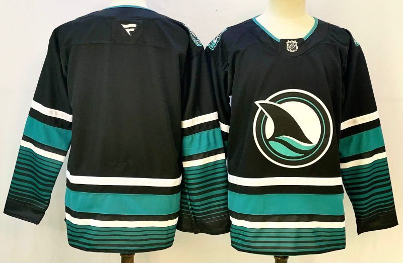 Men's San Jose Sharks Fanatics Black Blank Player Jersey