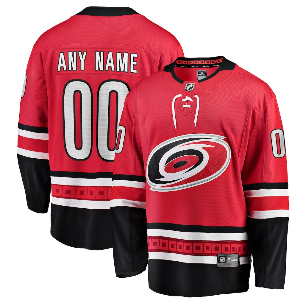 Men's Carolina Hurricanes Fanatics Red Custom Jersey