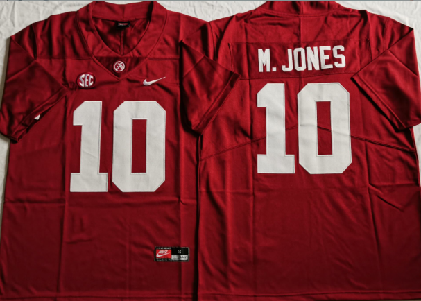 Men's Alabama Crimson Tide Mac Jones Crimson Player Game Jersey