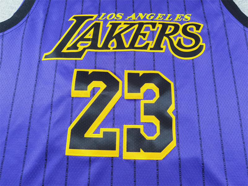 Men's Los Angeles Lakers LeBron James Purple Swingman Jersey - City Edition
