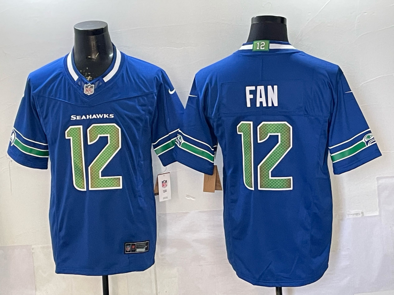 Men's Seattle Seahawks 12s Royal Player Game Jersey