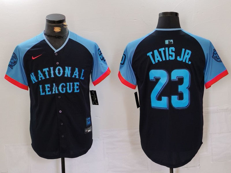 Men's National League Fernando Tatis Jr. Navy 2024 MLB All-Star Game Limited Player Jersey