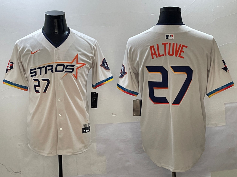 Men's Houston Astros Jose Altuve Cream 2025 City Connect Limited Player Jersey