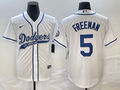 Men's Los Angeles Dodgers Freddie Freeman White Player Jersey Joint Edition
