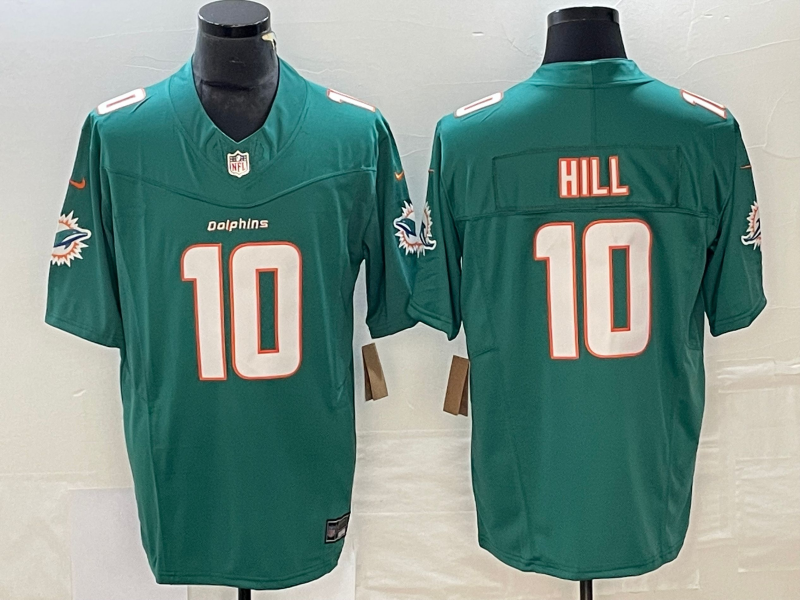 Men's Miami Dolphins Tyreek Hill Aqua Game Jersey