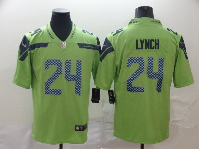 Men's Seattle Seahawks Marshawn Lynch Green Jersey