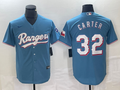 Men's Texas Rangers Evan Carter Light Blue Replica Player Jersey