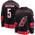 Men's Carolina Hurricanes Jalen Chatfield Fanatics Black Home Breakaway Player Jersey
