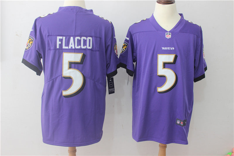 Men's Baltimore Ravens Joe Flacco Purple Game Jersey