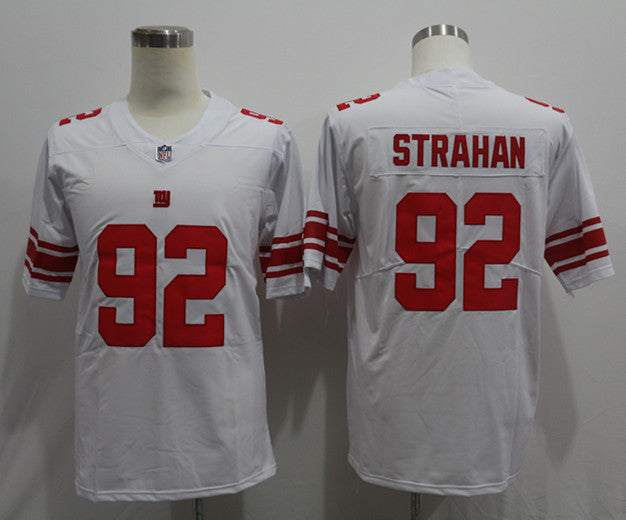 Men's New York Giants Michael Strahan White Game Retired Player Jersey