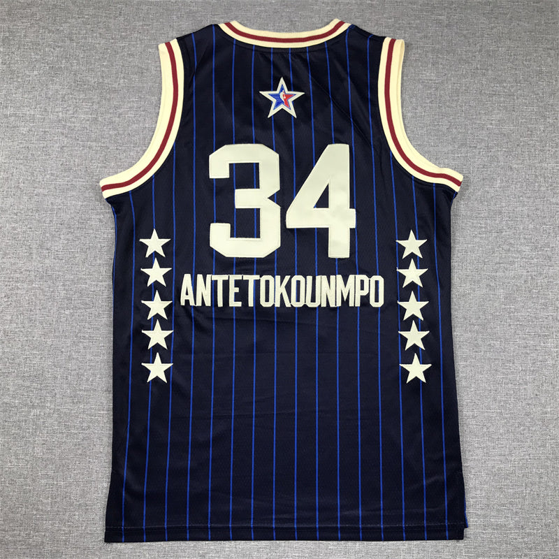Men's Milwaukee Bucks Giannis Antetokounmpo Navy 2024 NBA All-Star Game Swingman Jersey