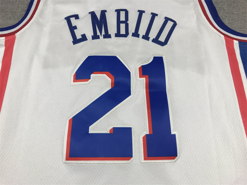 Men's Philadelphia 76ers Joel Embiid White Swingman Jersey