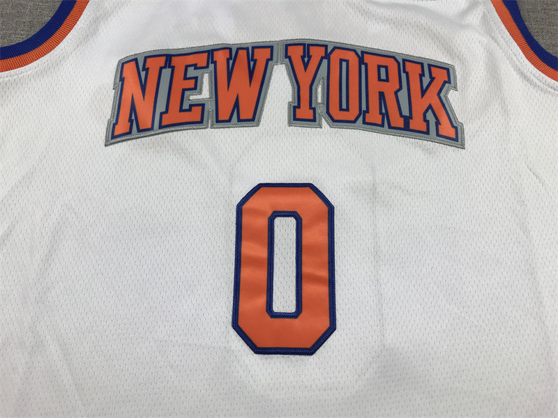 Men's New York Knicks Donte DiVincenzo White Swingman Jersey - Association Edition