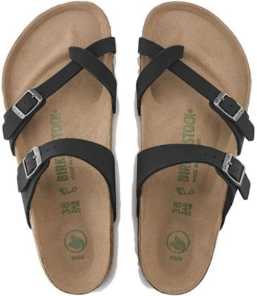 Birkenstock Mayari Vegan Birko-Flor Birkibuc 1021231 Narrow Fit Black Sandals