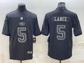 Men's San Francisco 49ers Trey Lance Black RFLCTV Limited Jersey