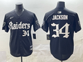 Men's Las Vegas Raiders Bo Jackson Black Team Player Jersey