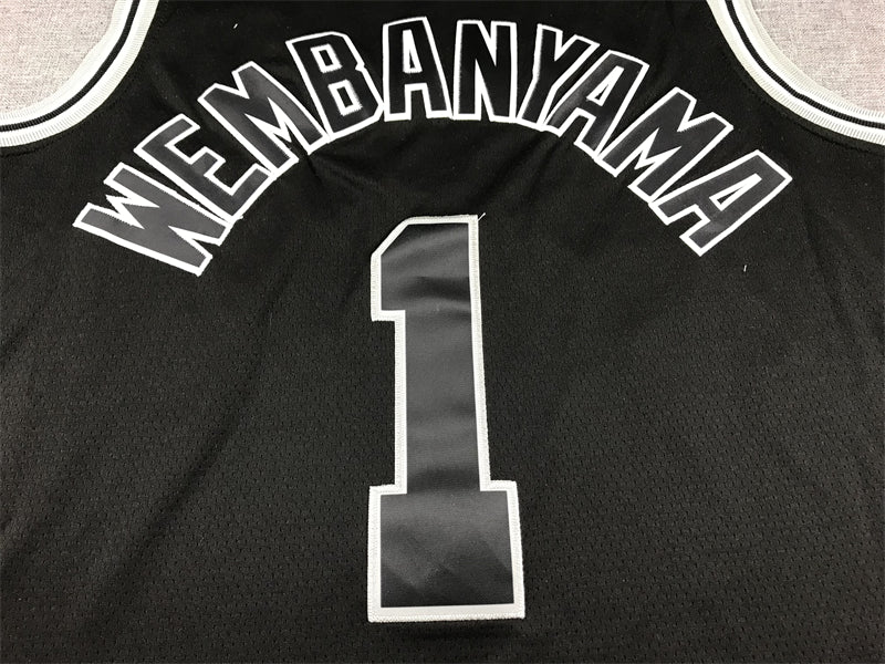 Men's San Antonio Spurs Victor Wembanyama Black 2022/23 Swingman Jersey - Classic Edition