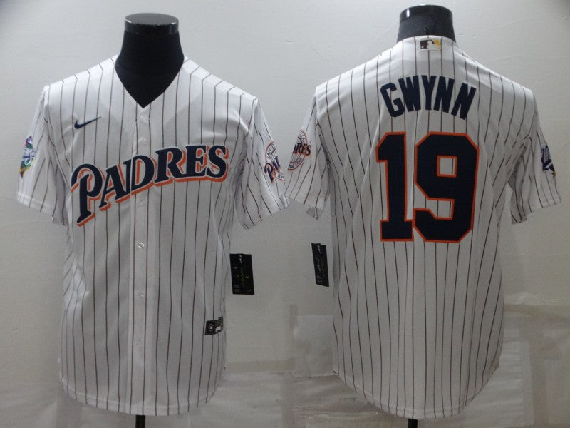 Men's San Diego Padres Tony Gwynn White Replica Team Jersey
