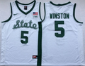 Men's Michigan State Spartans Cassius Winston White Player Game Jersey