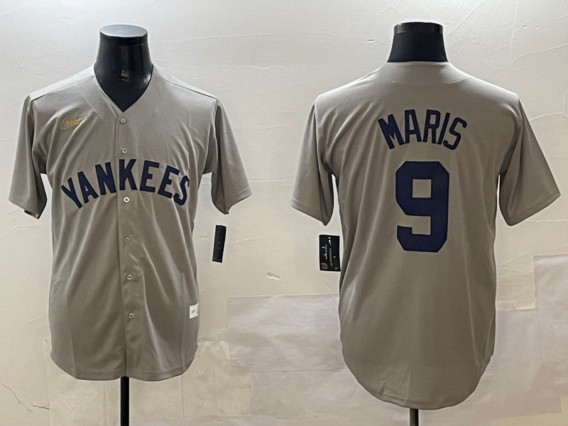 Men's New York Yankees Roger Maris Gray Game Player Jersey