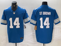 Men's Detroit Lions Amon-Ra St. Brown Blue Vapor F.U.S.E. Limited Jersey