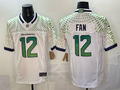 Men's Seattle Seahawks 12th Fan White 2025 Rivalries Collection Game Jersey