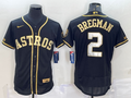 Men's Houston Astros Alex Bregman Black Replica Team Jersey