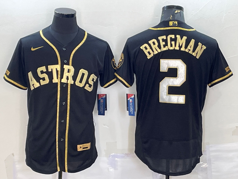 Men's Houston Astros Alex Bregman Black Replica Team Jersey