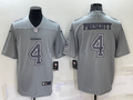 Men's Dallas Cowboys Dak Prescott Gray Atmosphere Fashion Game Jersey