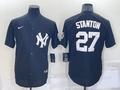 Men's New York Yankees Giancarlo Stanton Black Replica Baseball Jersey