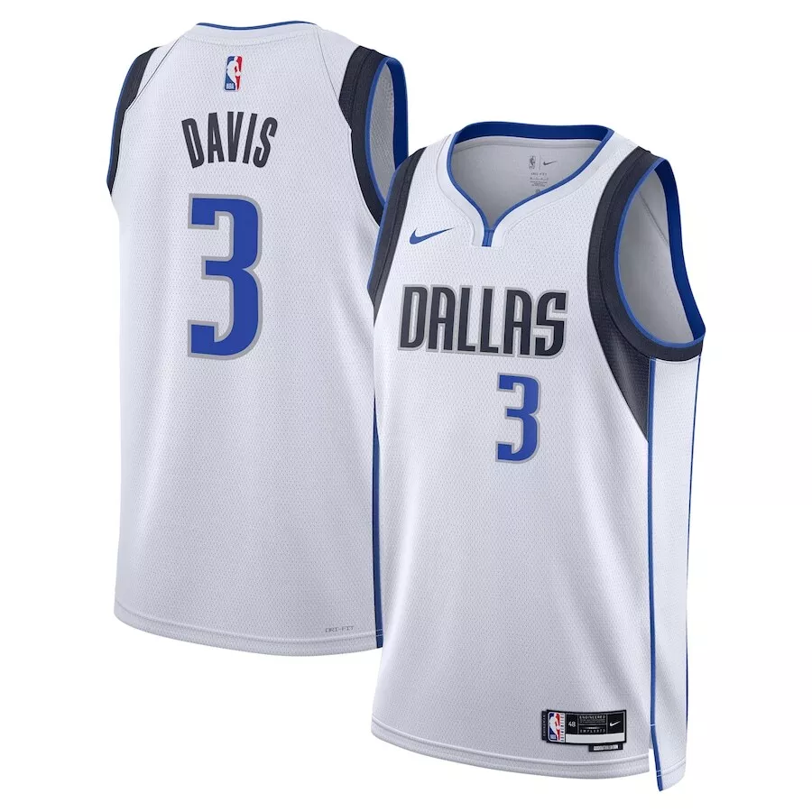 Men's Dallas Mavericks Anthony Davis White Swingman Jersey - Association Edition