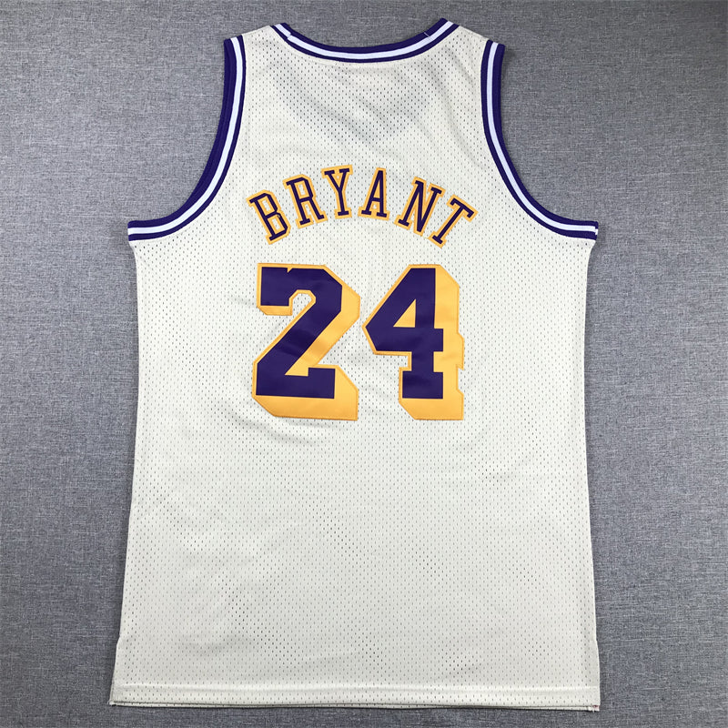 Men's Los Angeles Lakers Kobe Bryant Cream Hardwood Classics Swingman Jersey