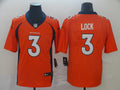 Men's Denver Broncos Drew Lock Orange Game Jersey