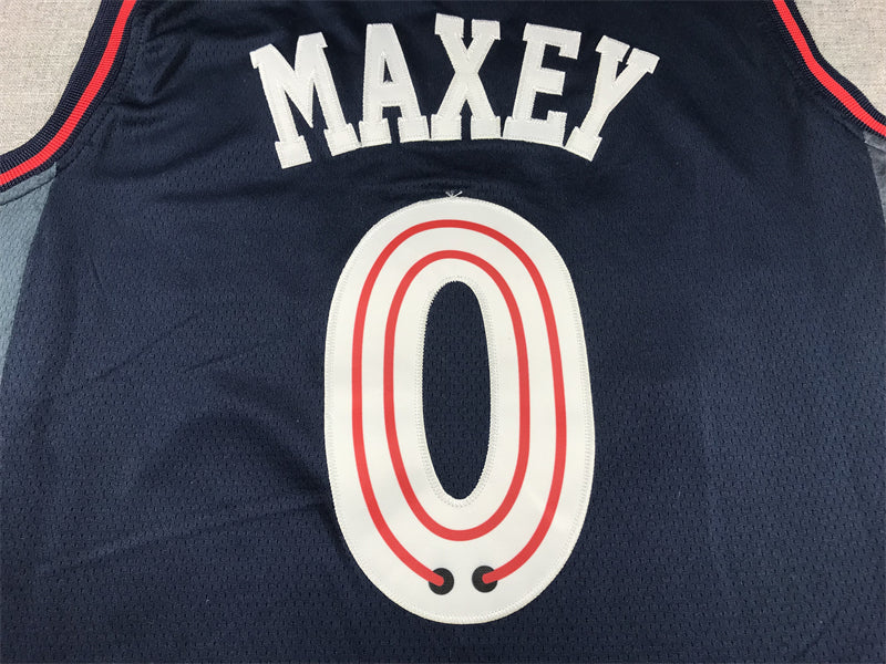 Men's Philadelphia 76ers Tyrese Maxey Navy 2023/24 Swingman Jersey - City Edition