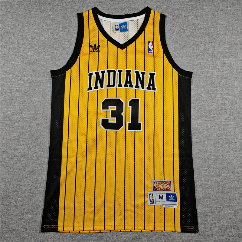 Men's Indiana Pacers Reggie Miller Yellow Swingman Jersey