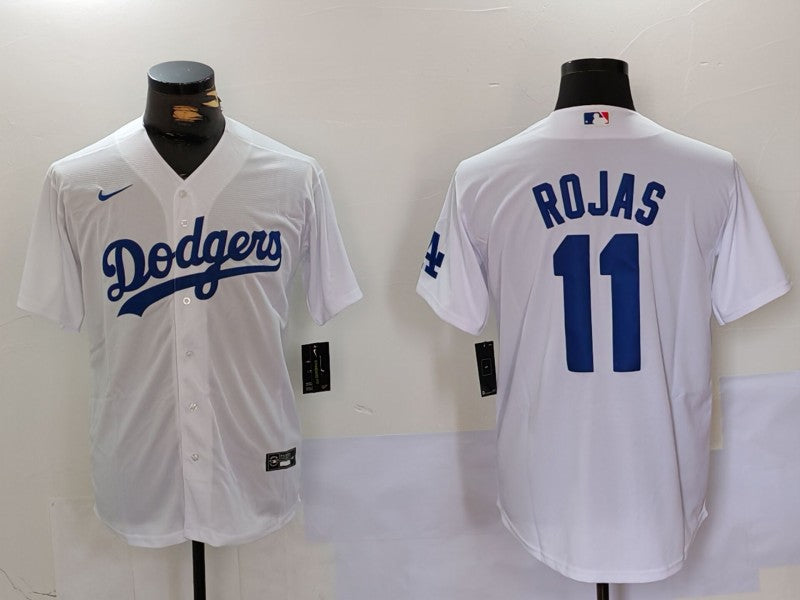 Men's Los Angeles Dodgers Miguel Rojas White Replica Player Jersey