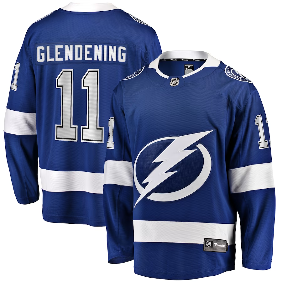 Men's Tampa Bay Lightning Luke Glendening Blue Player Jersey