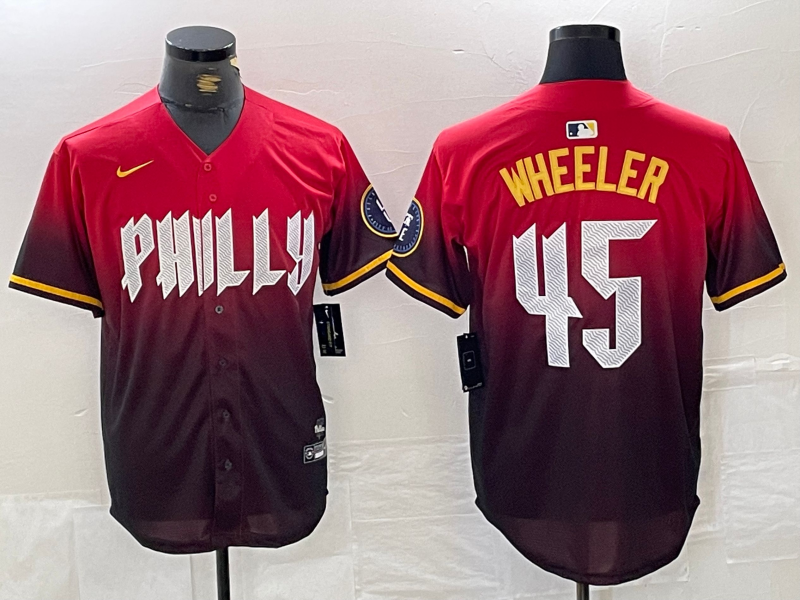Men's Philadelphia Phillies Zack Wheeler Red 2024 City Connect Limited Player Jersey